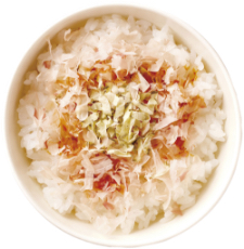 Konkatsu-meshi (Rice with kelp and dried skipjack tuna flakes)