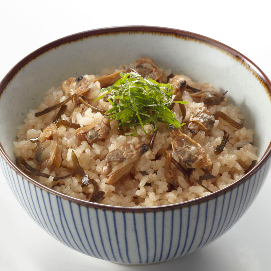 Fukagawa meshi, steamed rice with clam