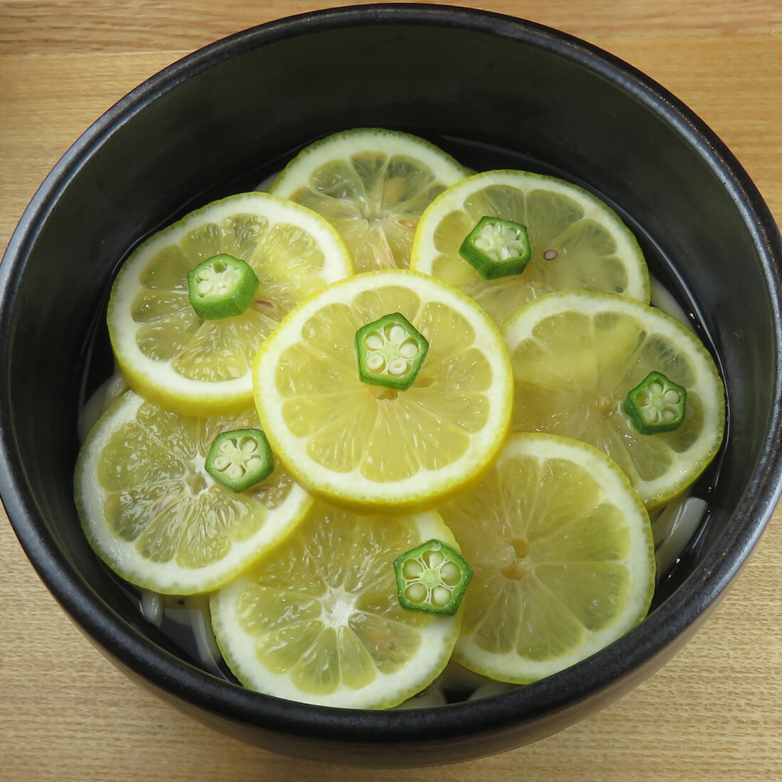 Lemon udon noodles