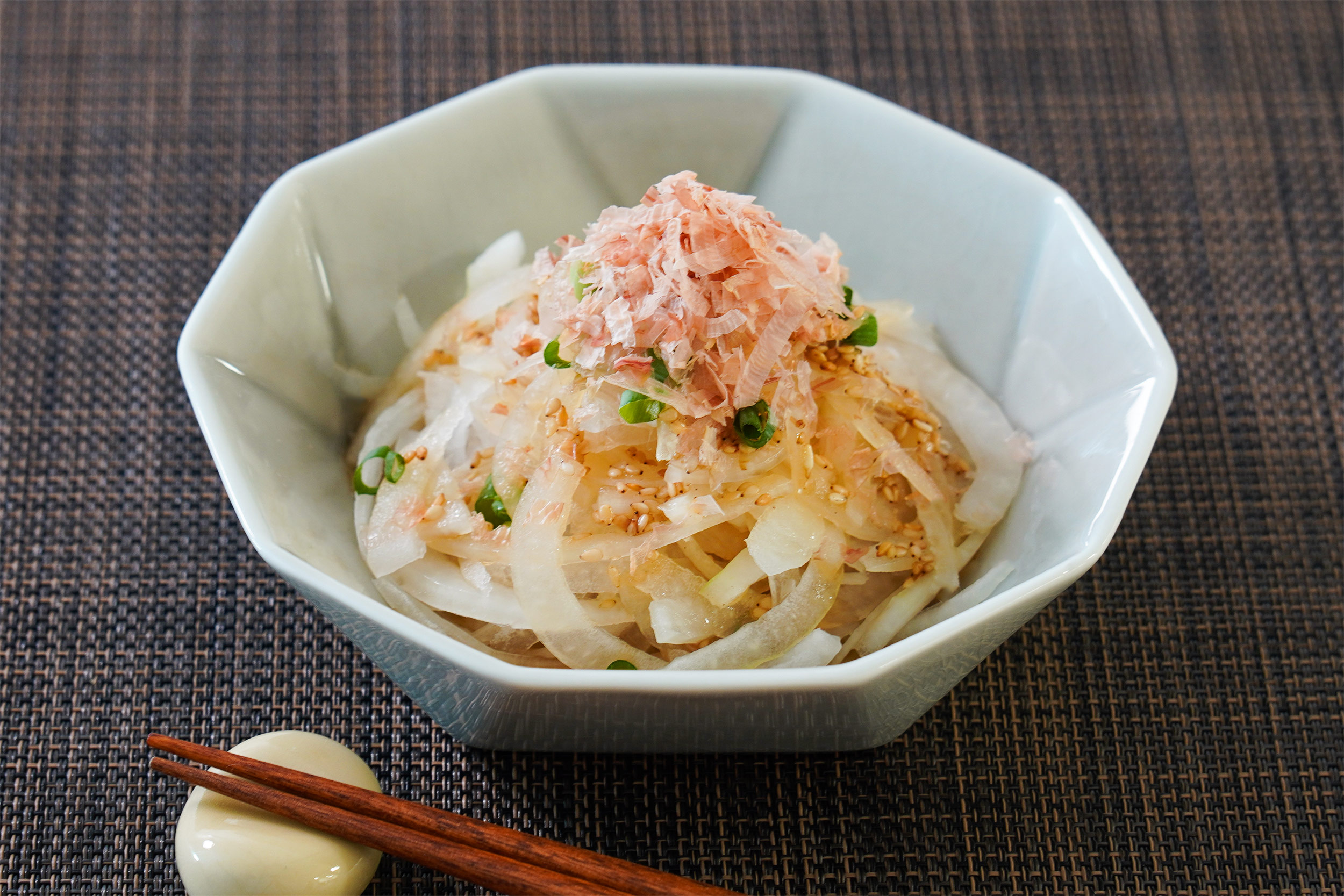 Onion Salad Topped with Katsuobushi